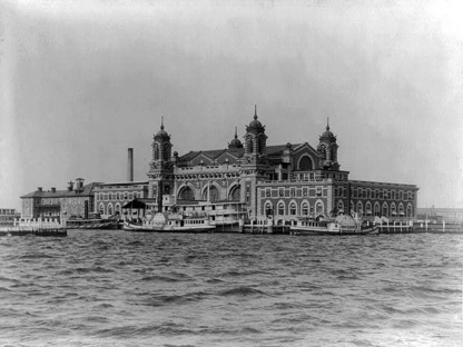 Second Ellis Island Immigration Station (opened 1900) as seen in 1905:  Wikipedia